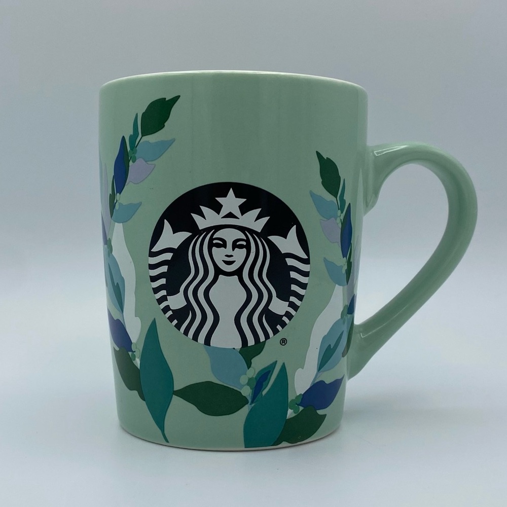 Starbucks Mermaid Leaves Mug Mint Green 2020 Logo Coffee Tea 10 Oz Cup Gifts
